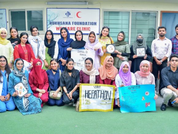 VFAHT–Allama Iqbal Medical College Holds Hepatitis Screening Camp at Rukhsana Foundation.